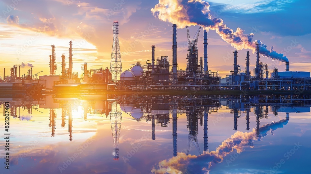 Fototapeta premium Cultural Exchange: Explore the global impact of petrochemicals on diverse cultures and societies, from economic development to cultural exchange