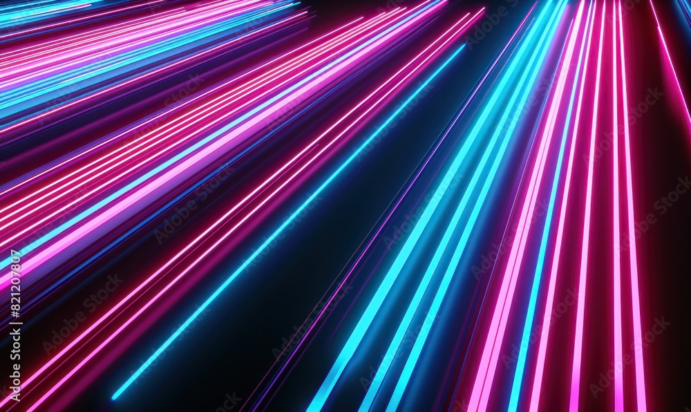 Stunning visual of glowing neon lights in blue and pink hues, creating an abstract and mesmerizing background. Stunning visual of glowing neon lights in blue and pink hues, creating an abstract and mesmerizing background.