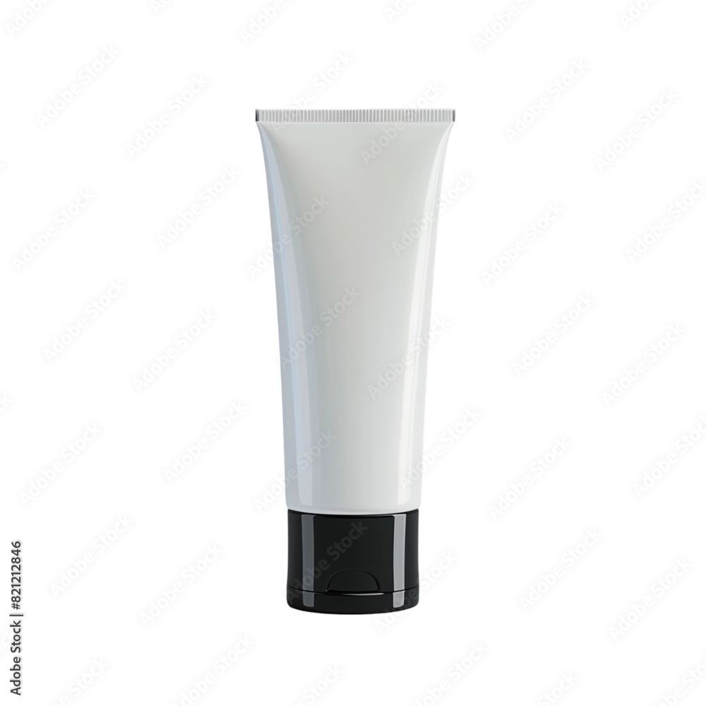 White Cosmetic Tube Mockup Template Isolated transparent, Generative AI White Cosmetic Tube Mockup Template Isolated transparent, Generative AI