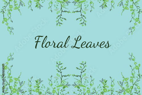 Background Floral leaves pattern illustration sdesign vector photo