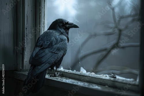 crow on a fence