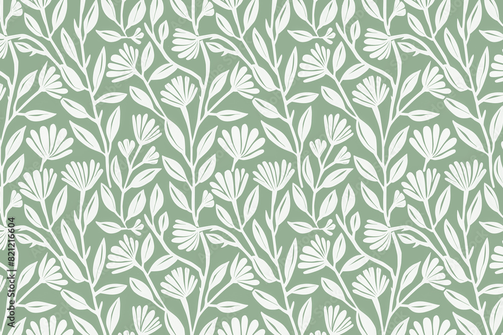 Toile pattern tapestry. Linocut print. Monochrome botanical pattern background. Created with Generative AI technology. Toile pattern tapestry. Linocut print. Monochrome botanical pattern background. Created with Generative AI technology.