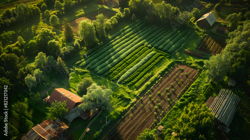 farm, agriculture, aerial shot, green © JoseManuel
