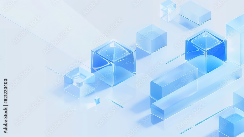 data service, blue, frostedglass, white clean background, isometric 3D, cold light, Blender, industrial design data service, blue, frostedglass, white clean background, isometric 3D, cold light, Blender, industrial design