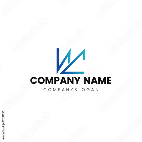 Letter WC initial logo design 