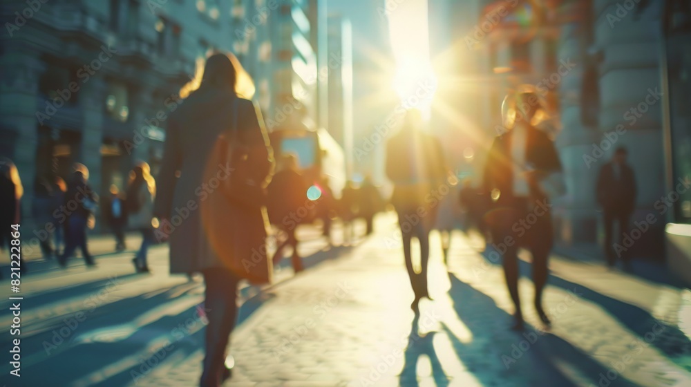 Business people walking in the city. Blur effect. Business people walking in the city. Blur effect.