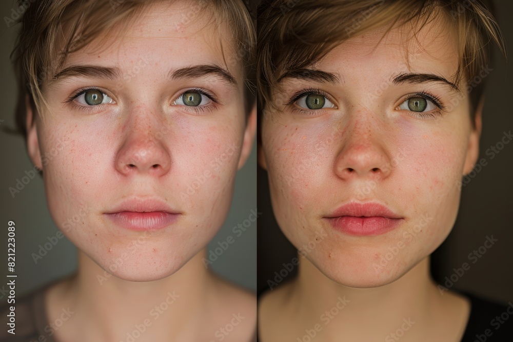 The Art of Theatrical Makeup Transformation - Side-by-Side Comparison for Theater Design, Education, and Creative Inspiration The Art of Theatrical Makeup Transformation - Side-by-Side Comparison for Theater Design, Education, and Creative Inspiration