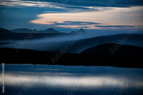 Andean landscape: Taracocha in the front, unnamed peaks of the eastern range of the ecuadorian andes in the back. 