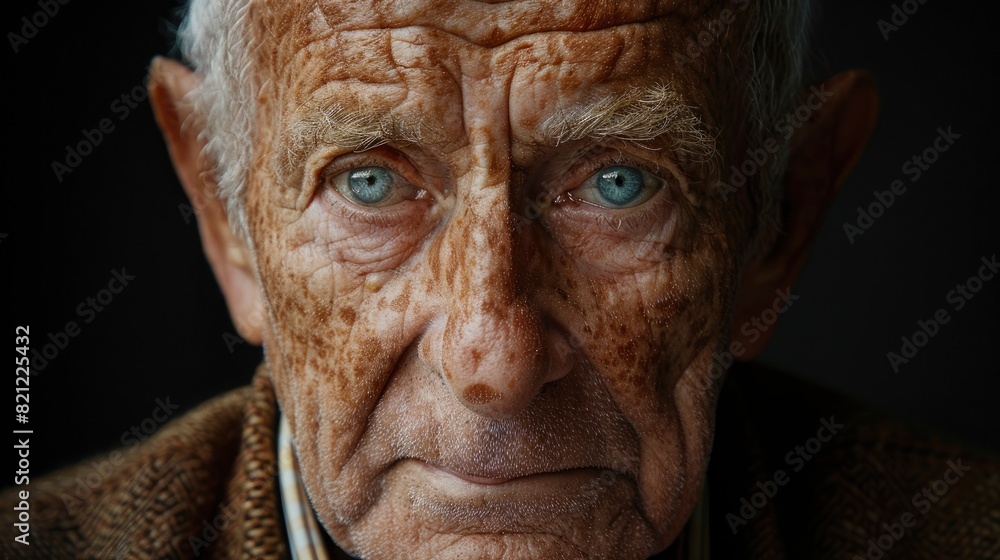 Elderly man with liver spots Elderly man with liver spots