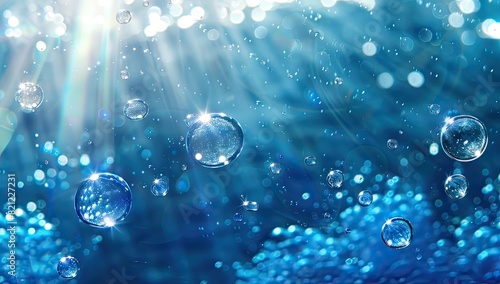 Wallpaper Mural Effervescent Bubbles in Clear Water Torontodigital.ca