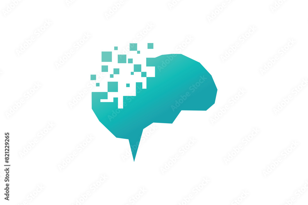 brain tech design with simple concept