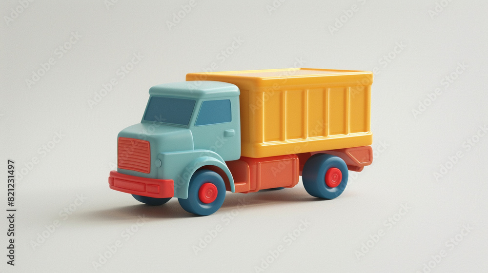 Isometric 3D icon of Toy Story truck, animation, entertainment, design Isometric 3D icon of Toy Story truck, animation, entertainment, design
