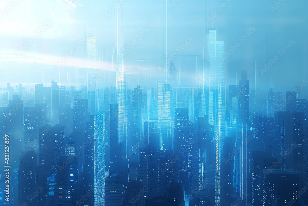 A blue gradient background with glass buildings and financial charts in the shape of bar graphs.
A blue gradient background with glass buildings and financial charts in the shape of bar graphs.