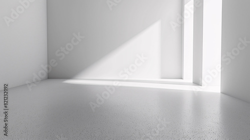 Wallpaper Mural Minimalist empty room with sunlight through door. A minimalist empty room with sunlight streaming through an open door, creating a peaceful and modern atmosphere. Torontodigital.ca