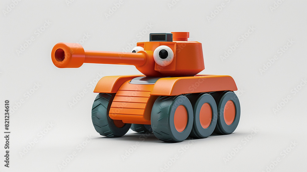 Isometric 3D icon of Toy Story war tank, animation, entertainment, design Isometric 3D icon of Toy Story war tank, animation, entertainment, design