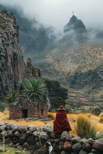 A colossal bird whose wingspan created a vast plateau, now home to diverse ecosystems and ancient ruins,