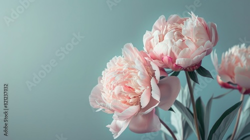 peony flowers with space to write generative ai