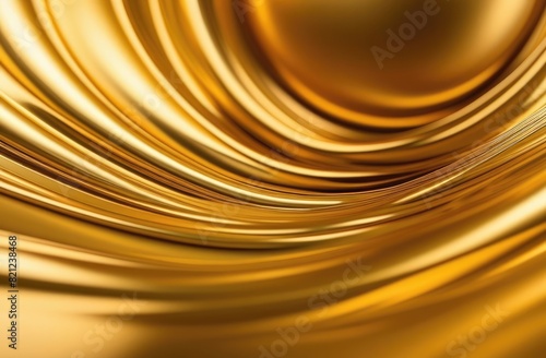 Waves of liquid glossy gold metal, glossy mirror chrome, water effect. Liquid metal background, texture