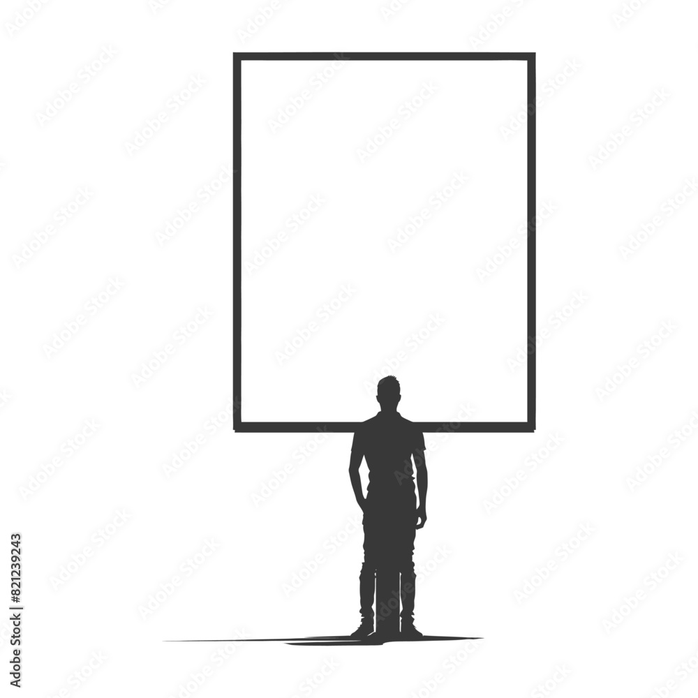 Silhouette blank billboard full body black color only Silhouette blank billboard full body black color only