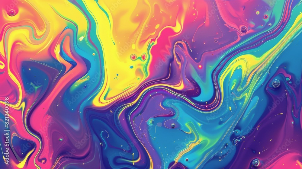 Lively Swirling Rainbow Colors