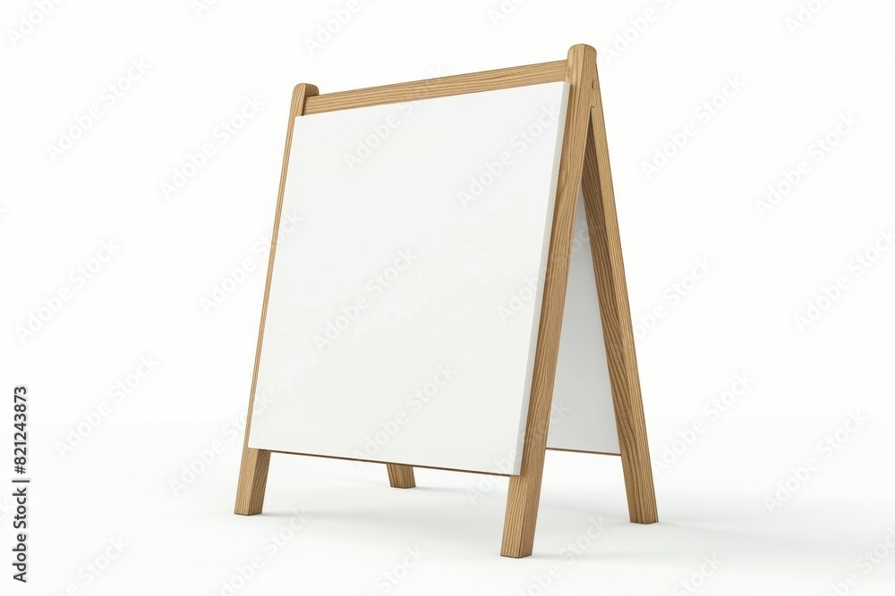A wooden sign with a white background, mockup A wooden sign with a white background, mockup