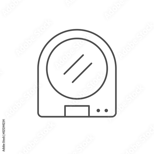 Kitchen scales line outline icon