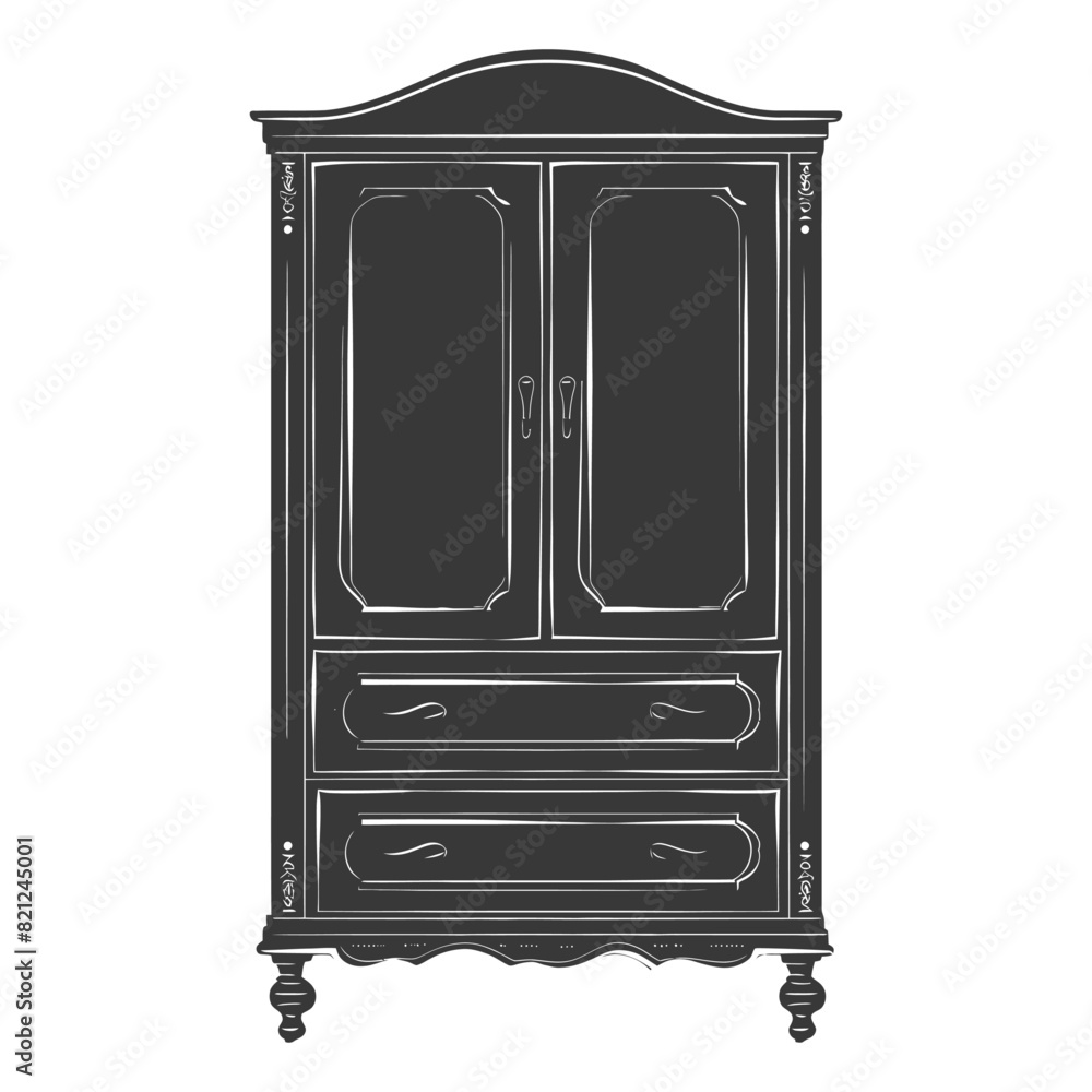 Silhouette Bedroom Cabinet black color only Silhouette Bedroom Cabinet black color only