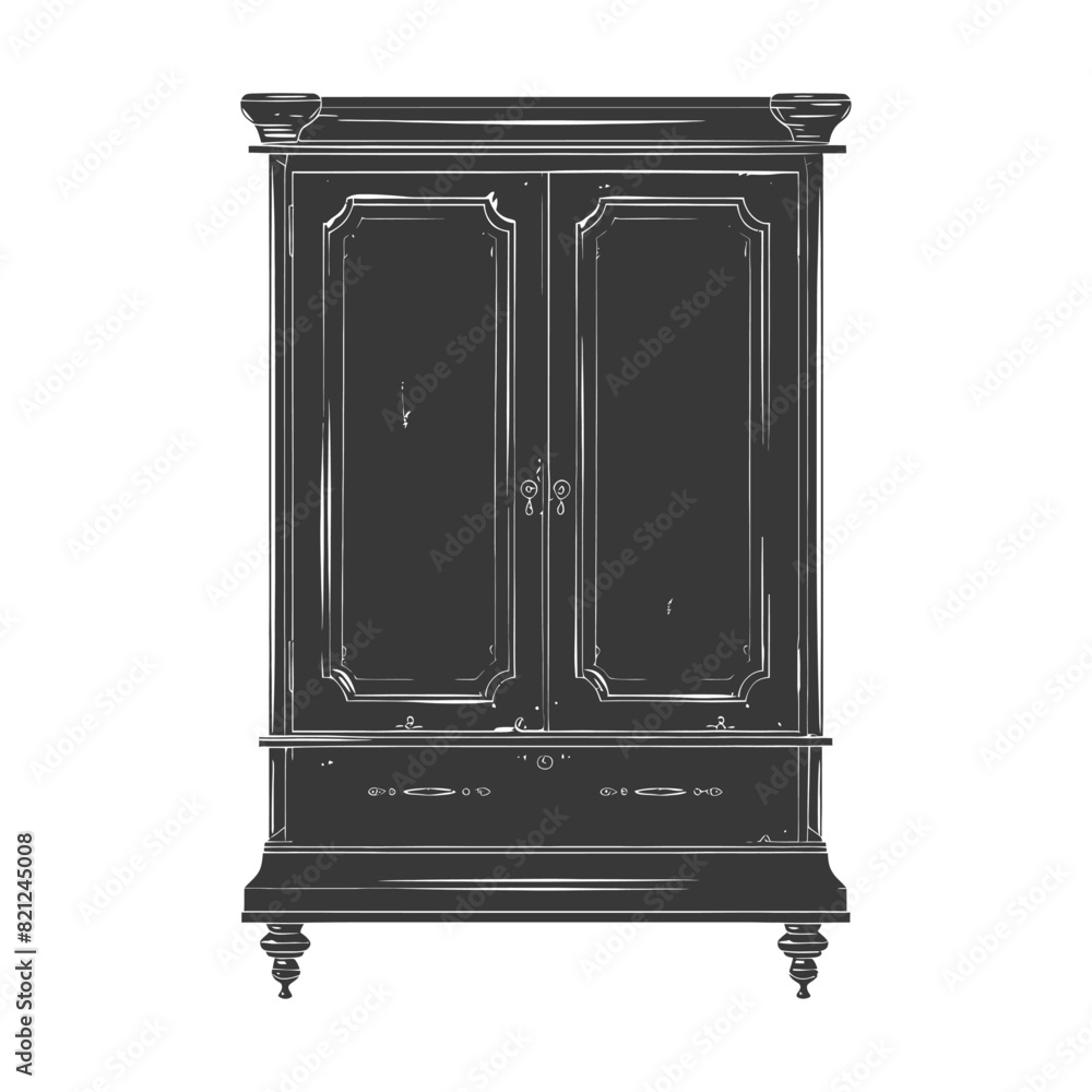 Silhouette Bedroom Cabinet black color only Silhouette Bedroom Cabinet black color only