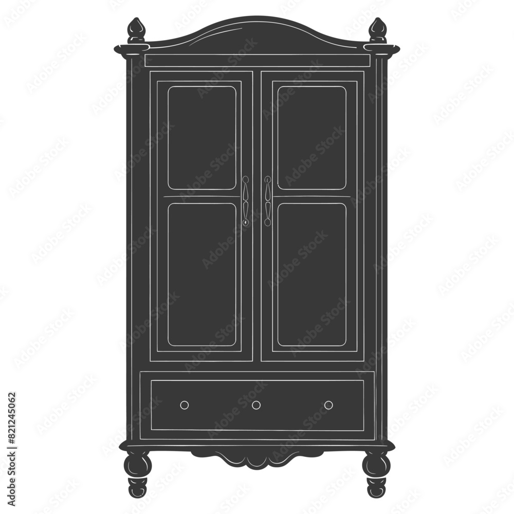 Silhouette Bedroom Cabinet black color only Silhouette Bedroom Cabinet black color only