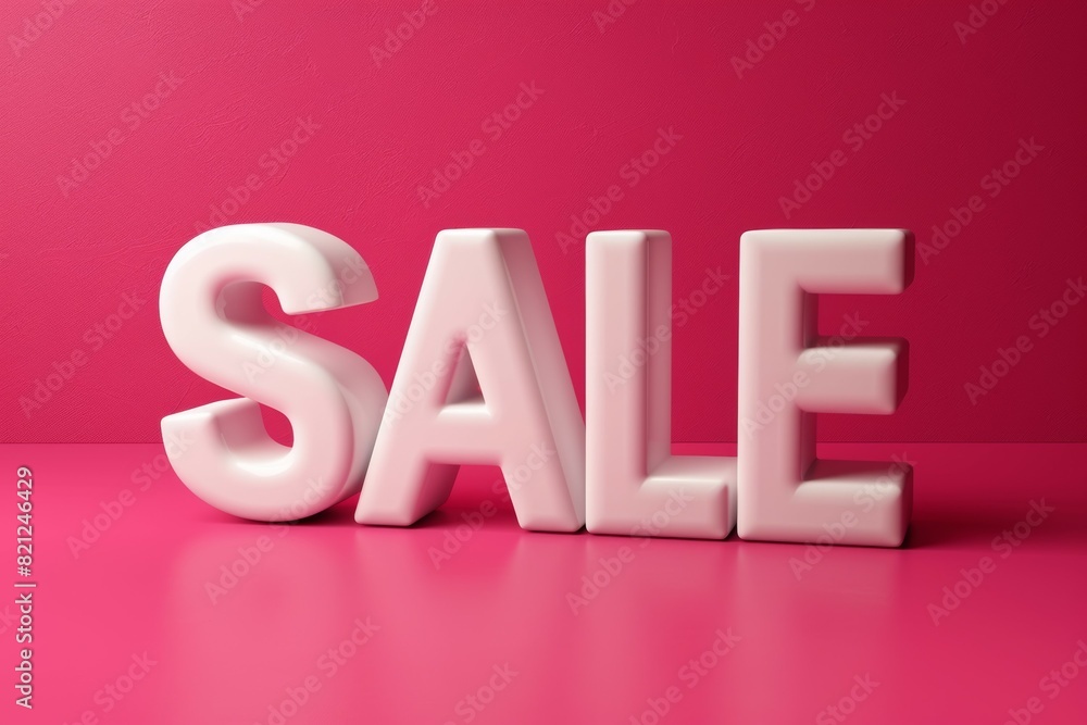 A pink background with a large white text sale in the center A pink background with a large white text sale in the center