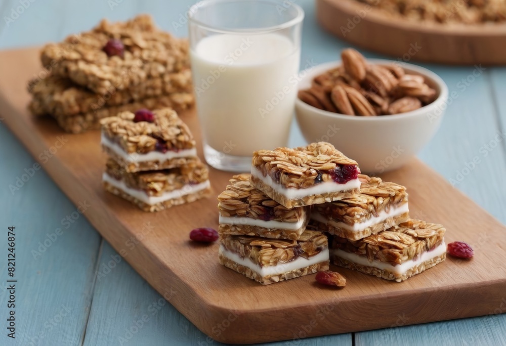 Healthy Granola Yogurt Bars with Fresh Berries Healthy Granola Yogurt Bars with Fresh Berries