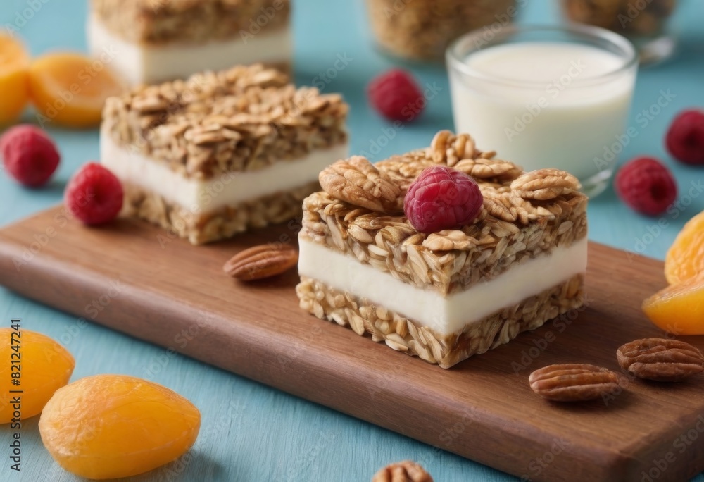Healthy Granola Yogurt Bars with Fresh Berries Healthy Granola Yogurt Bars with Fresh Berries