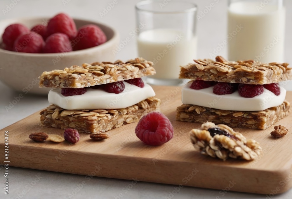 Healthy Granola Yogurt Bars with Fresh Berries Healthy Granola Yogurt Bars with Fresh Berries