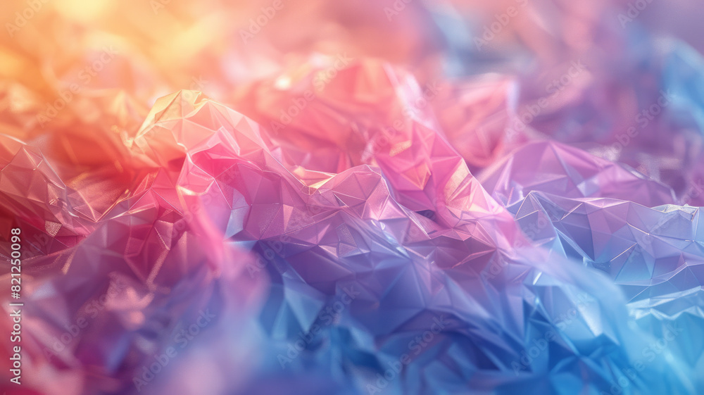 Illustration with irregular polygons in pastel colors, their overlapping edges creating a soft and harmonious visual effect, Illustration with irregular polygons in pastel colors, their overlapping edges creating a soft and harmonious visual effect,