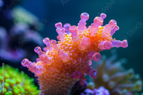 Colorful Coral Reef Underwater Close-Up