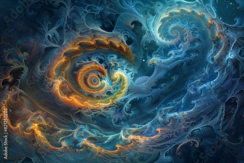 Swirling Cosmic Energy in Fractal Art