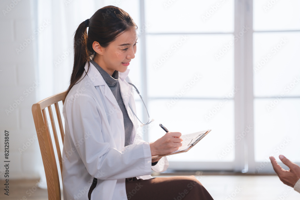 nursing home assistance in health insurance business concept, asian woman doctor or nurse caregiver support health care to elderly senior patient person, caretaker in medicals care recovery service nursing home assistance in health insurance business concept, asian woman doctor or nurse caregiver support health care to elderly senior patient person, caretaker in medicals care recovery service