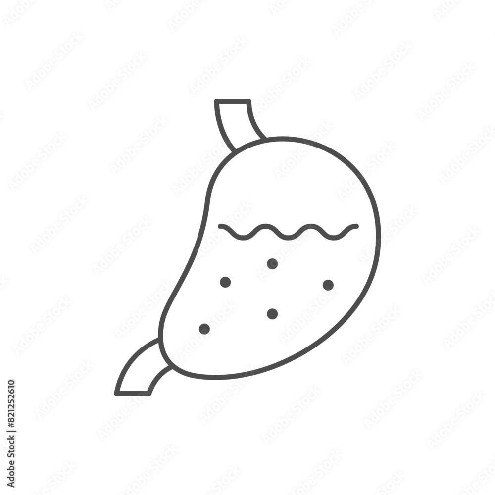 Human stomach line outline icon Human stomach line outline icon