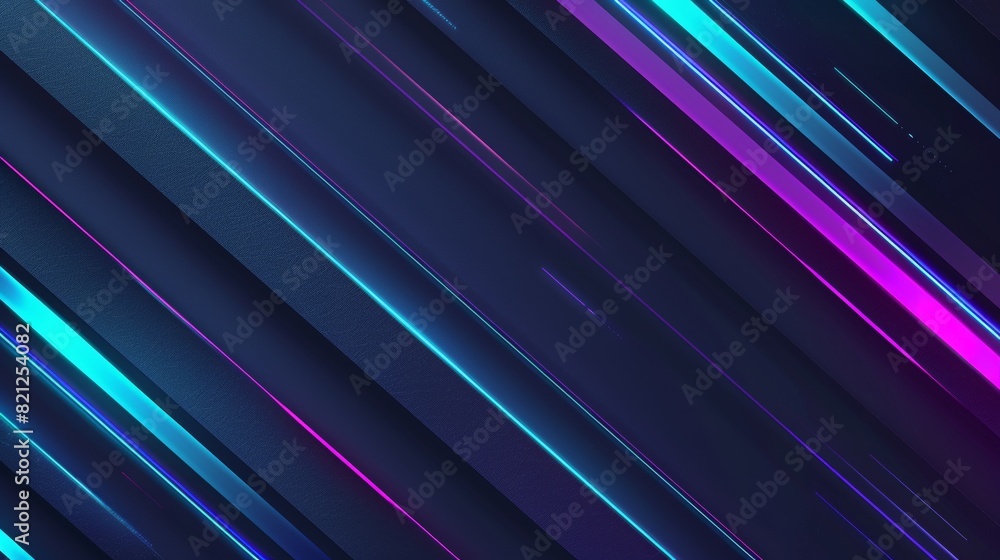 Abstract background with glowing purple and blue neon lines, contemporary style Abstract background with glowing purple and blue neon lines, contemporary style