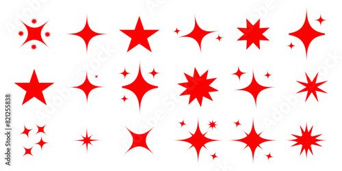 Star icons. Twinkling stars. Sparkles, shining burst. Christmas vector symbols isolated, Modern geometric elements, shining star icons, abstract sparkle black silhouettes symbol set vector , eps10