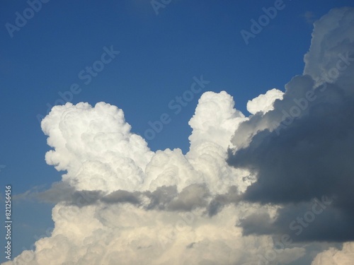 Cloudscape, cumulus clouds forming in the sky over Dauphin County, Harrisburg, Pennsylvania.