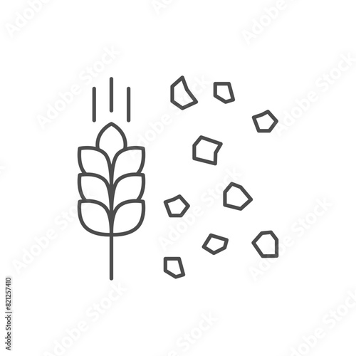 Cereal bran line outline icon