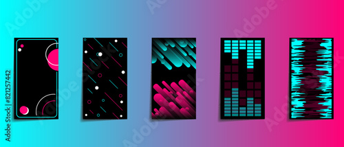 Trendy editable template for social networks stories. Design backgrounds for social media. Use for, website, mobile app, poster, flyer, smartphone template, web design. Vector illustration