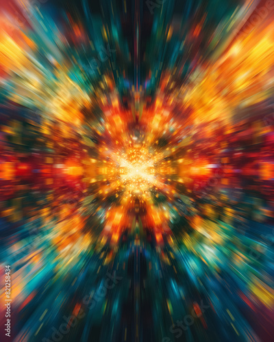 Digital art - Colorful painting - radial blur effect