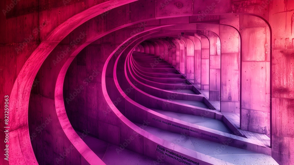 Structured Approach to Mitigating Financial Risks Portrayed Through Ribbed Architectural Patterns and Vibrant Colors Structured Approach to Mitigating Financial Risks Portrayed Through Ribbed Architectural Patterns and Vibrant Colors
