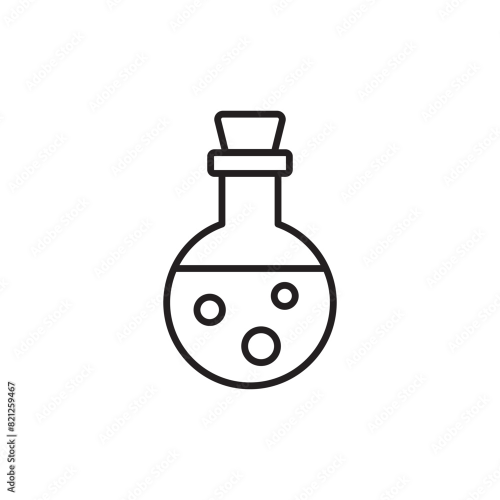 Flask icon design with white background stock illustration Flask icon design with white background stock illustration