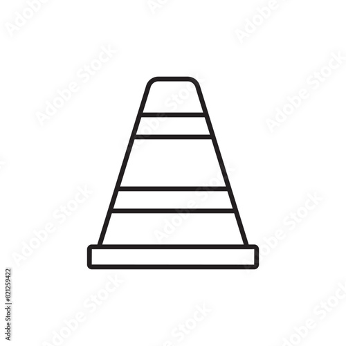 Traffic Cone icon design with white background stock illustration