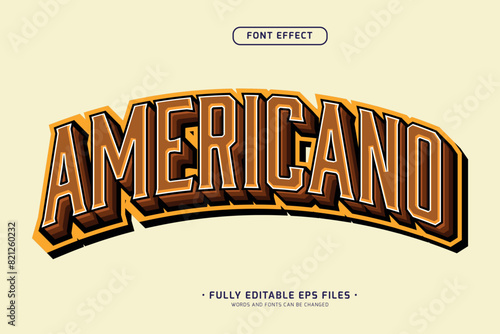 retro and vintage editable text effect with arch font style for logo or menu food and beverage business