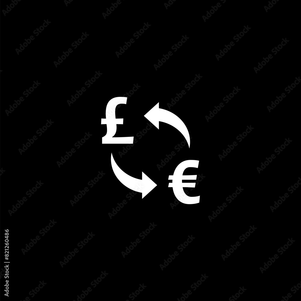 Obraz premium Finance, business currency exchange. Money currency icon on black background 