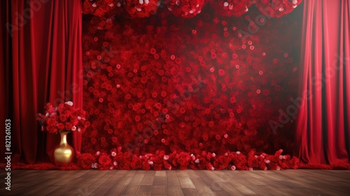 Exquisite red-themed wedding decor. Adding flair to the event